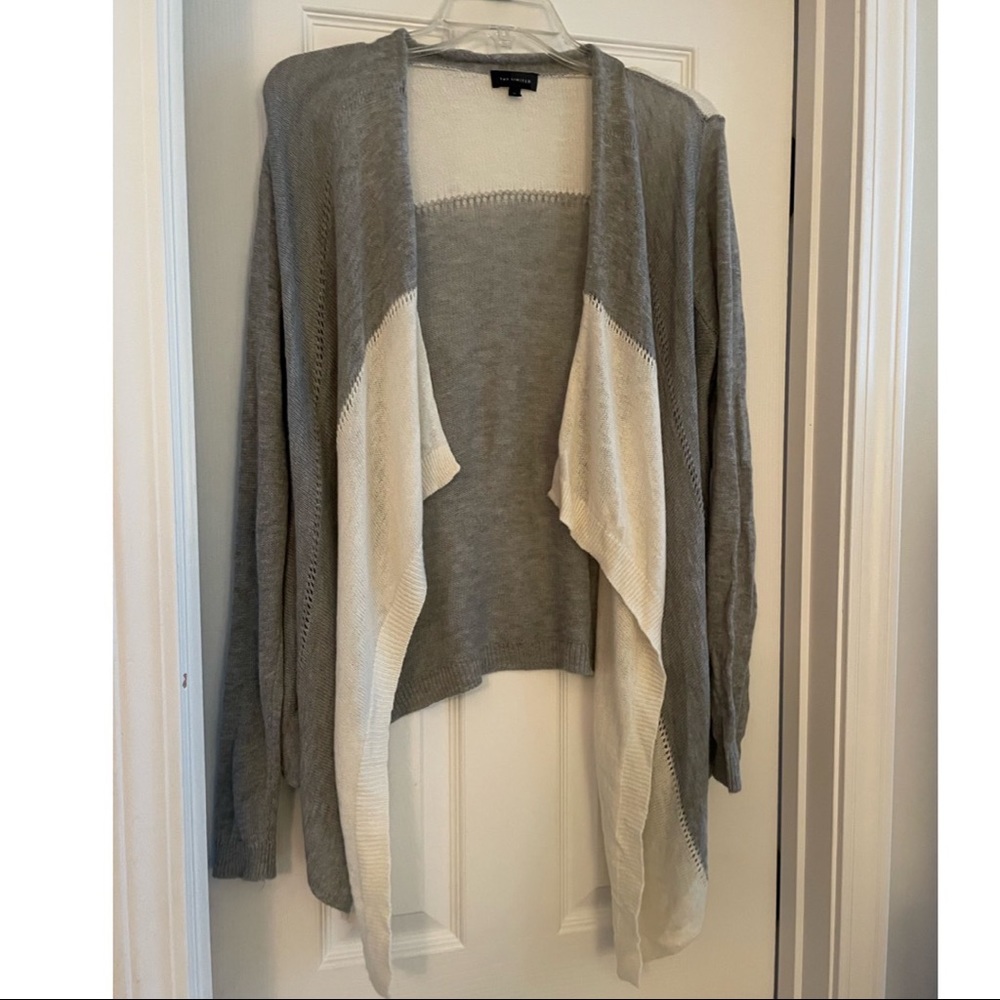 Flowy grey and white cardigan from The Limited - size Medium